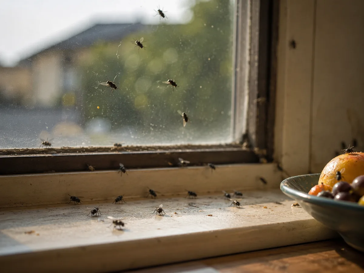 Klares Vorschaumotiv zu Fliegen in Innenräumen