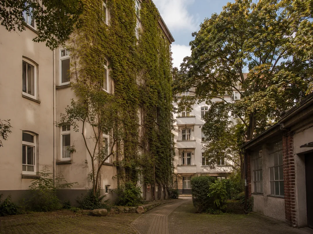 Typisches Wohn- und Gebäudeumfeld in Krefeld